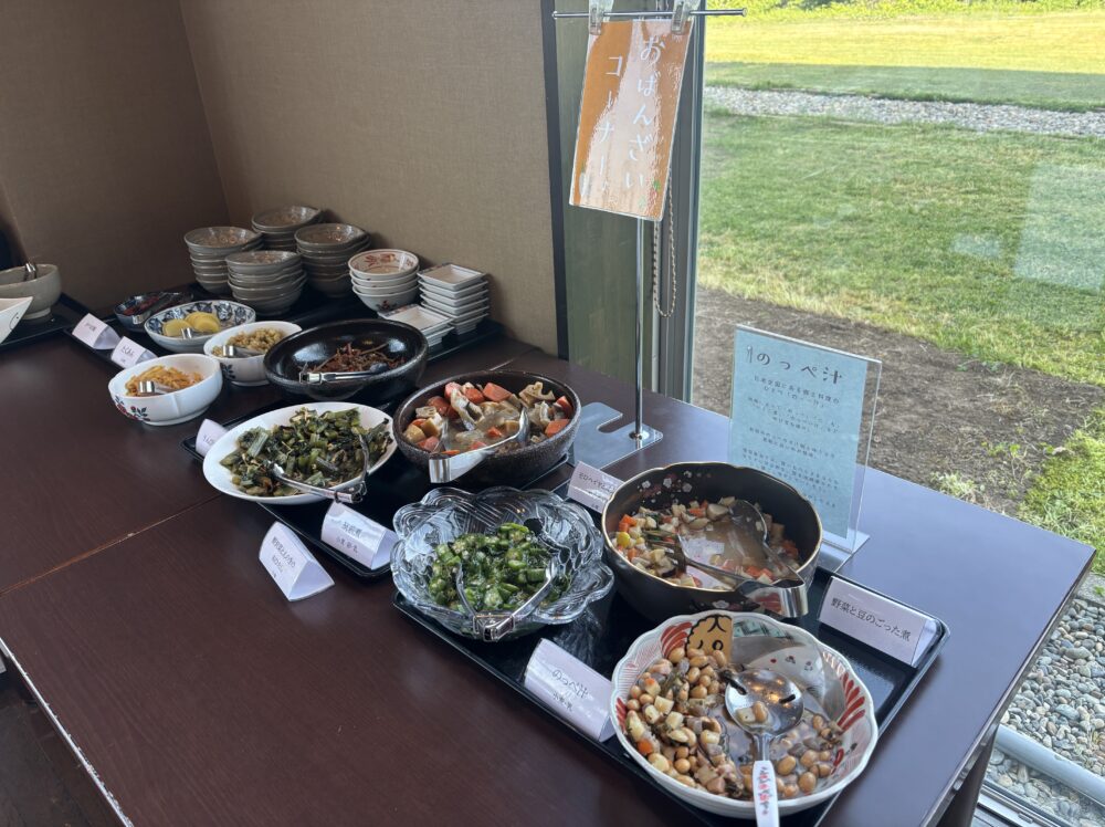 宿泊｜サンローラ川口で温泉＆まさかのダーツ【越後川口】（朝食）